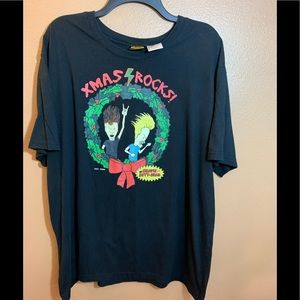 Beavis & Butt-head Christmas Xmas Rocks Black T-Shirt -XXL